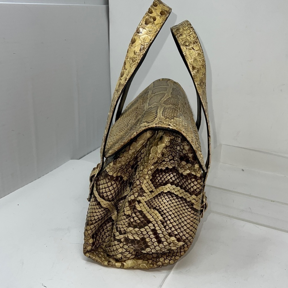 Vintage Bellestone Python Snakeskin Double Handle… - image 5